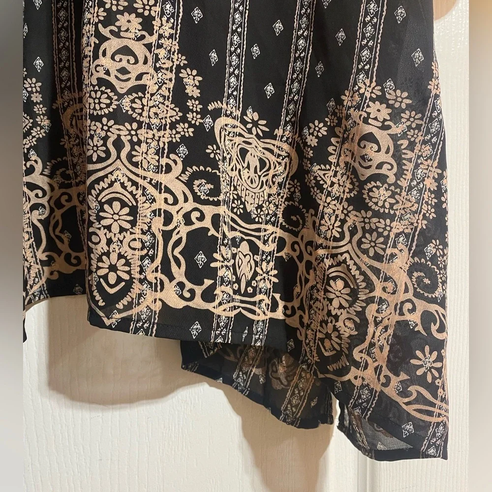 Umgee Oversized Boho Lightweight Coastal Side Slits Kimono Cardigan Size S/M - Picture 9 of 11